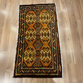 Persian rug sale - Adelaide Central Market - Premium quality Persian Baloochi tribal small wool rug 98 cm. X 52 cm.