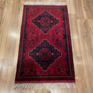 Persian rug sale - Adelaide Central market - Premium quality Red Persian tribal small wool rug 91 cm. X 55 cm.