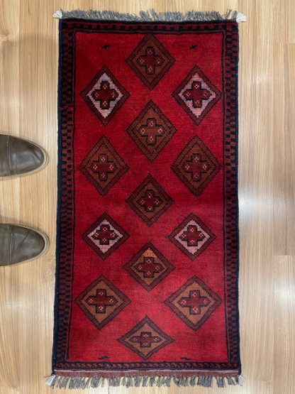 Persian rug sale - Adelaide Central Market -Persian tribal small wool rug 94 cm. X 47 cm.