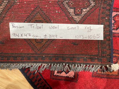 Persian rug sale - Adelaide Central Market -Persian tribal small wool rug 94 cm. X 47 cm.