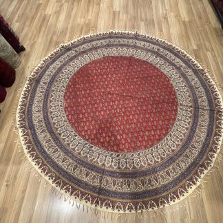 Persian Art Treasure - Adelaide Central Market - Persian Isfahan tablecloth - 200 cm. D Persian Isfahan round hand block printed red tablecloth