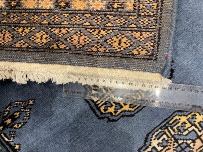 Persian rug sale - Adelaide Central Market - Premium Quality Princess Bokhara light blue small wool rug 102 cm. X 65 cm.