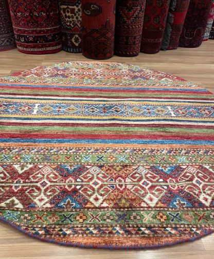 Persian Art Treasure - Persian rug sale - Adelaide Central Market - Premium quality Chobi round wool rug 120 cm. D.