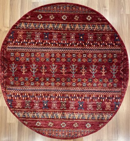 Persian Art Treasure - Adelaide Central Market - Persian rug sale -Premium quality Chobi round wool rug 122 cm. D.