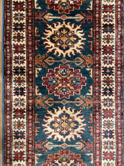 Persian Art Treasure- Persian rug sale - Adelaide Central market - Premium Quality Persian Kazak wool runner size 176 cm. X 60 cm.