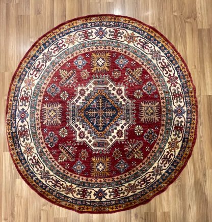 Persian rug sale - Adelaide Central Market - Persian Art Treasure - Premium quality Chobi round wool rug 150 cm. D.