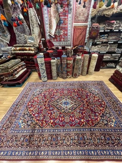 Persian rug sale - Adelaide Central Market - Persian Art Treasure- Persian Kashan wool rug - Premium quality Persian Kashan 300 cm. X 215 cm. fine wool red rug