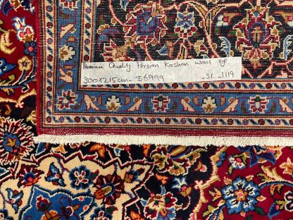 Persian rug sale - Adelaide Central Market - Persian Art Treasure- Persian Kashan wool rug - Premium quality Persian Kashan 300 cm. X 215 cm. fine wool red rug