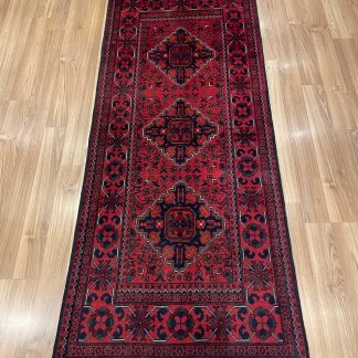 Persian rug sale - Adelaide Central Market - Persian Art Treasure - Premium quality Persian Tribal Baloochi 195 cm. X 80 cm . wool red runner