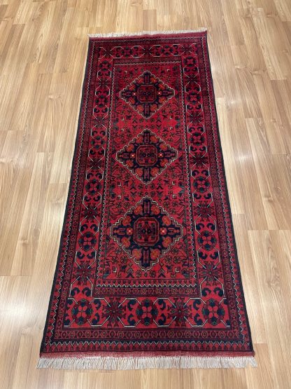 Persian rug sale - Adelaide Central Market - Persian Art Treasure - Premium quality Persian Tribal Baloochi 195 cm. X 80 cm . wool red runner