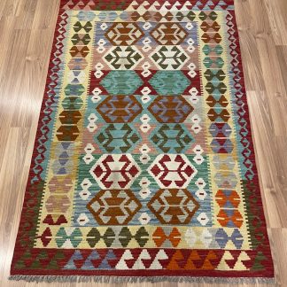 Persian Art Treasure - Persian rug sale - Adelaide Central Market - Premium quality Persian Boho Kilim Rug size: 150 cm. X 103 cm.