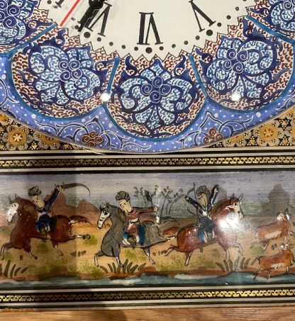 Premium quality Isfahan Handmade Persian Clock 41 cm. X 41 cm. - Image 4