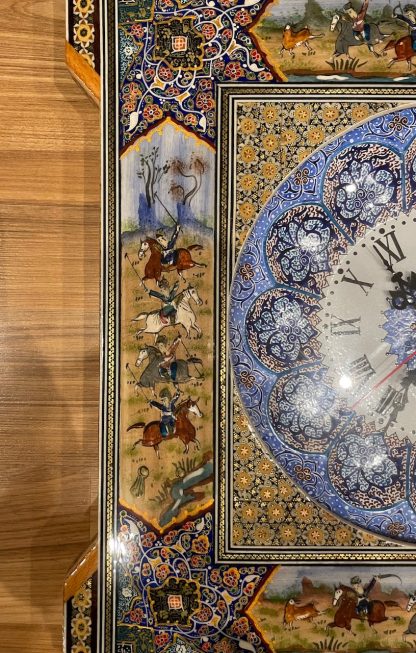 Premium quality Isfahan Handmade Persian Clock 41 cm. X 41 cm. - Image 2