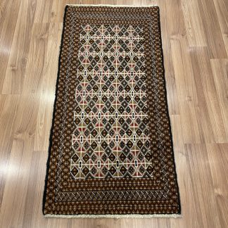 Persian Art Treasure - #persian rug - Adelaide Central Market - Persian rug sale - Premium quality Persian Balooch tribal small wool rug 115 cm. X 55 cm.