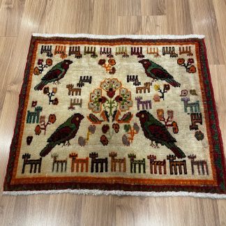 Persian Art Treasure - Persian rug sale - Online & in-store - Adelaide Central Market -Premium quality Vintage Persian Qashqai tribal small wool rug 66 cm. X 54 cm.