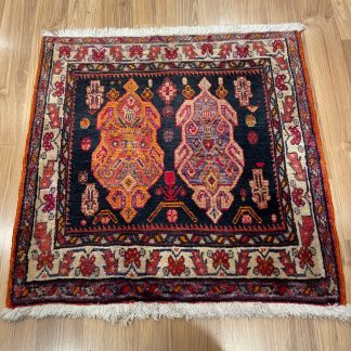 Persian Art Treasure - Adelaide Central Market - Persian rug sale - Online and in store - Premium quality Vintage Persian Qashqai tribal small wool rug 75 cm. X 70 cm.