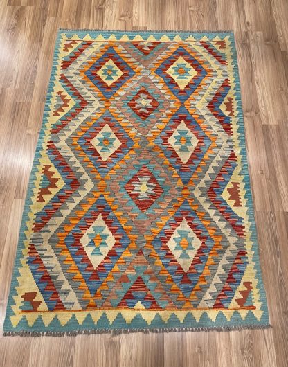 Persian Art Treasure - Persian rug sale - Adelaide Central Market - Online and in store - Premium quality Persian Boho Kilim Rug size: 185 cm. X 119 cm.
