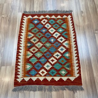 Persian Art Treasure - Persian rug sale -Adelaide Central Market - Online and in store - Premium quality Persian Boho Kilim Rug size: 82 cm. X 62 cm.