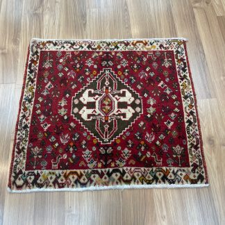 Persian Art Treasure - Persian rug sale - Adelaide Central Market - Online and In-store - Premium quality Vintage Persian Qashqai tribal small wool rug 67 cm. X 60 cm.