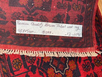 Persian Art Treasure - Persian rug sale - Adelaide Central Market - Free Post - Online and in-store - Persian tribal small wool rug 98 cm. X 45 cm.