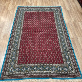 Persian Art Treasure - Persian rug and crafts - Adelaide Central Market - Persian Isfahan tablecloth - Persian Isfahan hand print 240 cm. X 160 cm. tablecloth red paisley