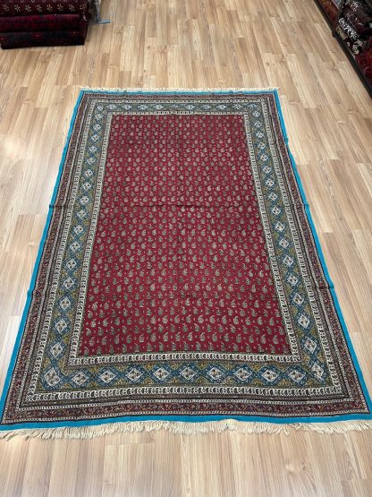 Persian Art Treasure - Persian rug and crafts - Adelaide Central Market - Persian Isfahan tablecloth - Persian Isfahan hand print 240 cm. X 160 cm. tablecloth red paisley