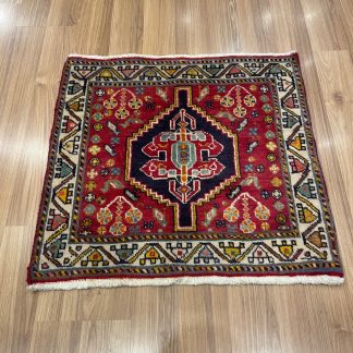 Persian Art Treasure - Persian rug sale - Adelaide Central Market - Online and In-store - Premium quality Vintage Persian Qashqai tribal small wool rug 66 cm. X 60 cm.