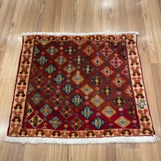 Persian Art Treasure - Persian rug sale - Adelaide Central Market - Online and In-store - Premium quality Vintage Persian Qashqai tribal small wool rug 64 cm. X 55 cm.