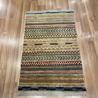 Persian Art Treasure - Persian rug sale - Adelaide Central Market Plaza - Online and in-store - Free Post Australia wide - Premium Quality Persian Chobi Stripe wool rug size 87 cm. X 56 cm.