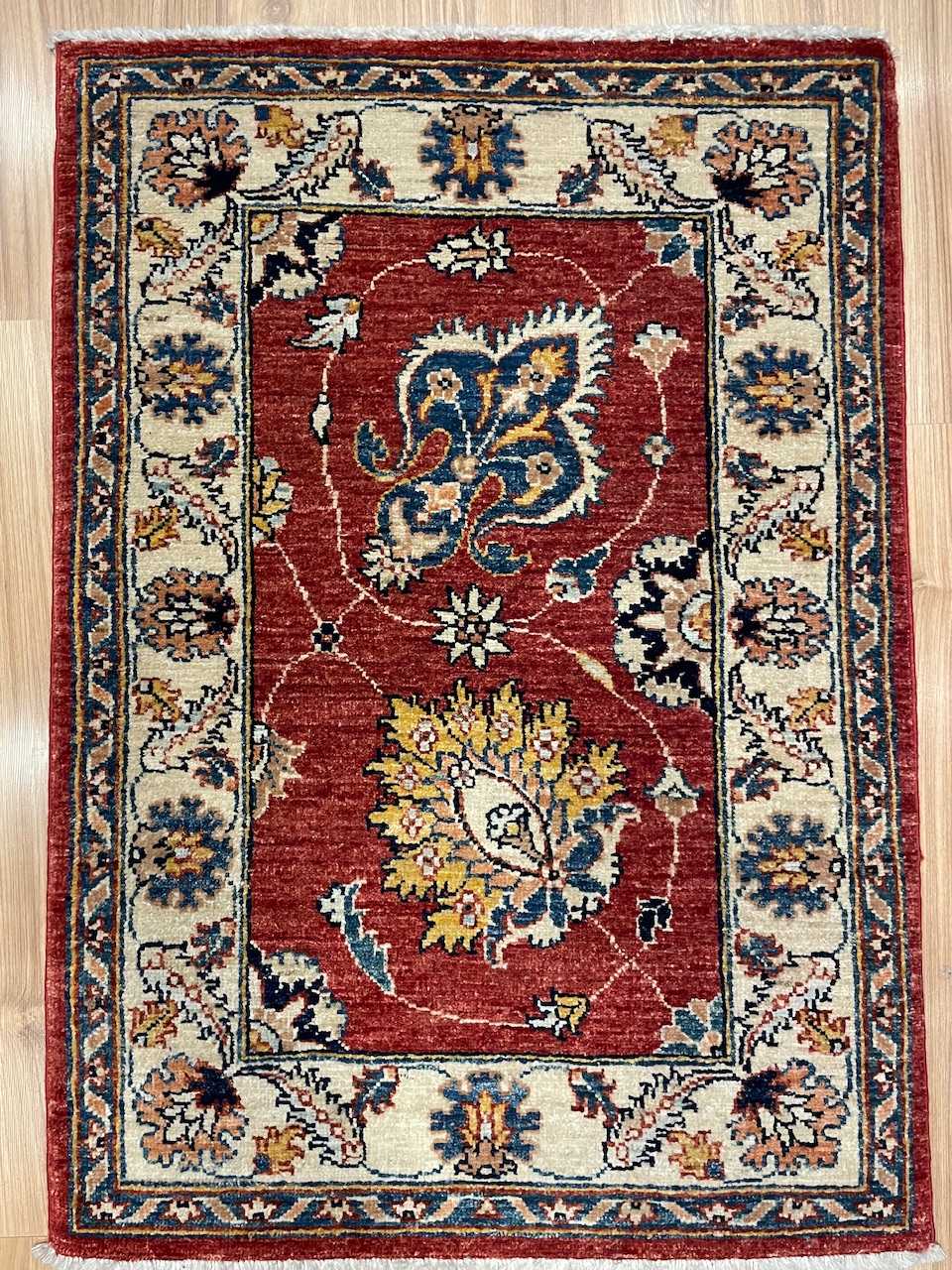 Premium quality Hand-knotted Persian Chobi wool rug size 90 cm. X 63 cm. - Persian Art Treasure - Adelaide Central Market Plaza - Persian rug sale - Home Decor - Online and In-store - Free Post