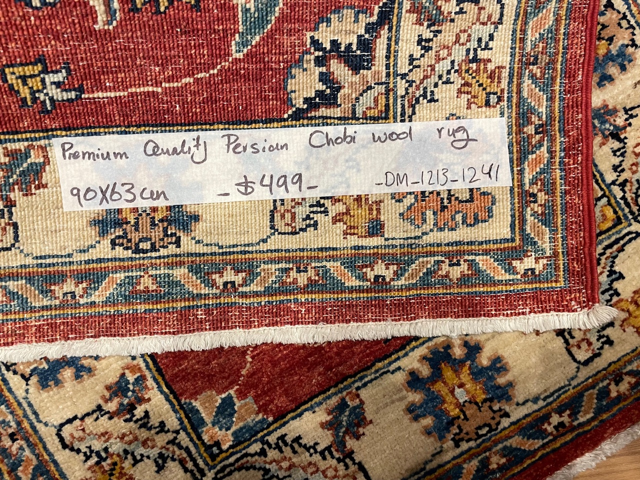 Premium quality Hand-knotted Persian Chobi wool rug size 90 cm. X 63 cm. - Persian Art Treasure - Adelaide Central Market Plaza - Persian rug sale - Home Decor - Online and In-store - Free Post