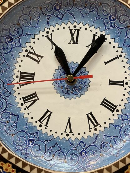 Premium quality Persian Esfahan handmade round clock 37 cm. D. - Persian Art Treasure - Adelaide Central Market - Persian rugs and crafts - Persian Esfahan Inlaid clock - Persian rug sale - Home Decor