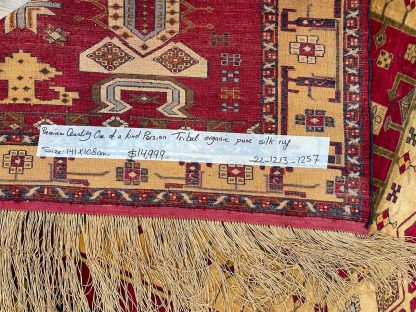 Premium Quality Persian Tribal Hand-knotted 100% SILK 141 cm. X 108 cm. Rug - Persian Art Treasure - Adelaide Central Market - Persian rug sale - Adelaide rug shop - Home Decor