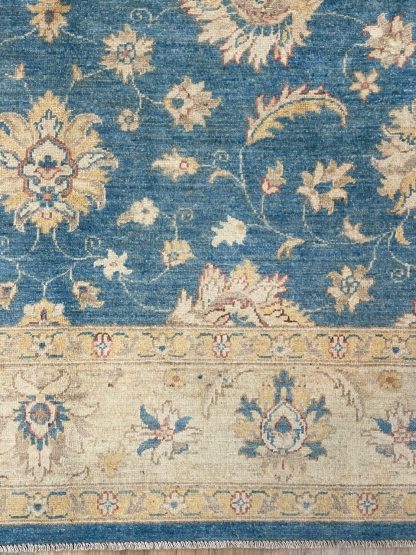 Premium Quality hand-knotted Persian Chobi sky blue unique large wool rug size 294 cm. X 204 cm. - Persian Art Treasure - Persian rug sale - Adelaide Central Market - Adelaide rug sale - Home Decor - large room rug - shop online at: https://patpersia.com.au - Shop in-store at Adelaide Central Market Plaza