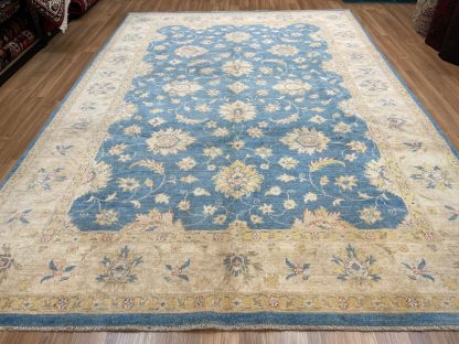 Premium Quality hand-knotted Persian Chobi sky blue unique large wool rug size 294 cm. X 204 cm. - Persian Art Treasure - Persian rug sale - Adelaide Central Market - Adelaide rug sale - Home Decor - large room rug - shop online at: https://patpersia.com.au - Shop in-store at Adelaide Central Market Plaza