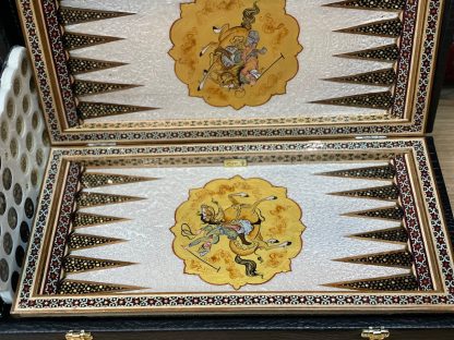 Limited edition Premium quality Persian Esfahan handmade backgammon set 50 cm. X 50 cm. -Persian Isfahan Khatamkari, handmade Persian clock, inlaid Khatamkari, Isfahan handicrafts, Persian art, chess set, backgammon, Persian crafts, Persian gifts Australia, buy Persian art online, free shipping Persian art, Persian home decor, unique Persian gifts, Persian handicrafts, Adelaide Persian rugs