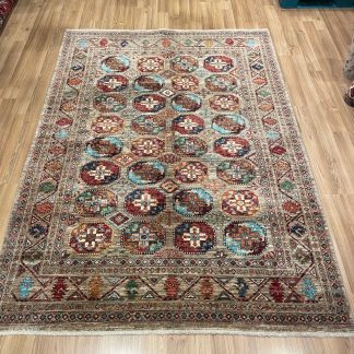 Premium Quality hand-knotted Persian Chobi light blue unique large wool rug size 240 cm. X 173 cm. - Persian Art Treasure - Persian rug sale - Adelaide Central Market - Adelaide rug sale - Home Decor - large room rug - shop online at: https://patpersia.com.au - Shop in-store at Adelaide Central Market Plaza