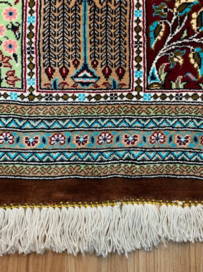 Premium quality hand-knotted signature Persian Qom pure silk rug 56 cm. X 38 cm. - Persian Art Treasure - Adelaide Central Market - Persian rug sale - Adelaide rug shop - Home Decor - Shop Online with free post at: https://patpersia.com.au or at Adelaide Central Market