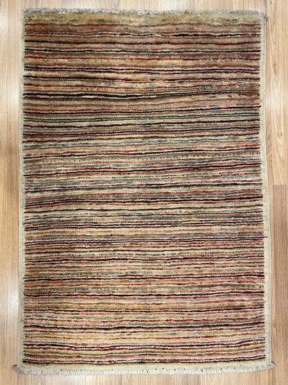 Premium Quality Persian Tribal Gabbeh Wool Stripe Small Rug size 91 cm. X 63 cm. - Persian Art Treasure - 1294 - Adelaide Central Market - Persian rug sale - Adelaide rug shop - Home Decor - Shop Online with free post at: https://patpersia.com.au or at Adelaide Central Market - rugs Adelaide